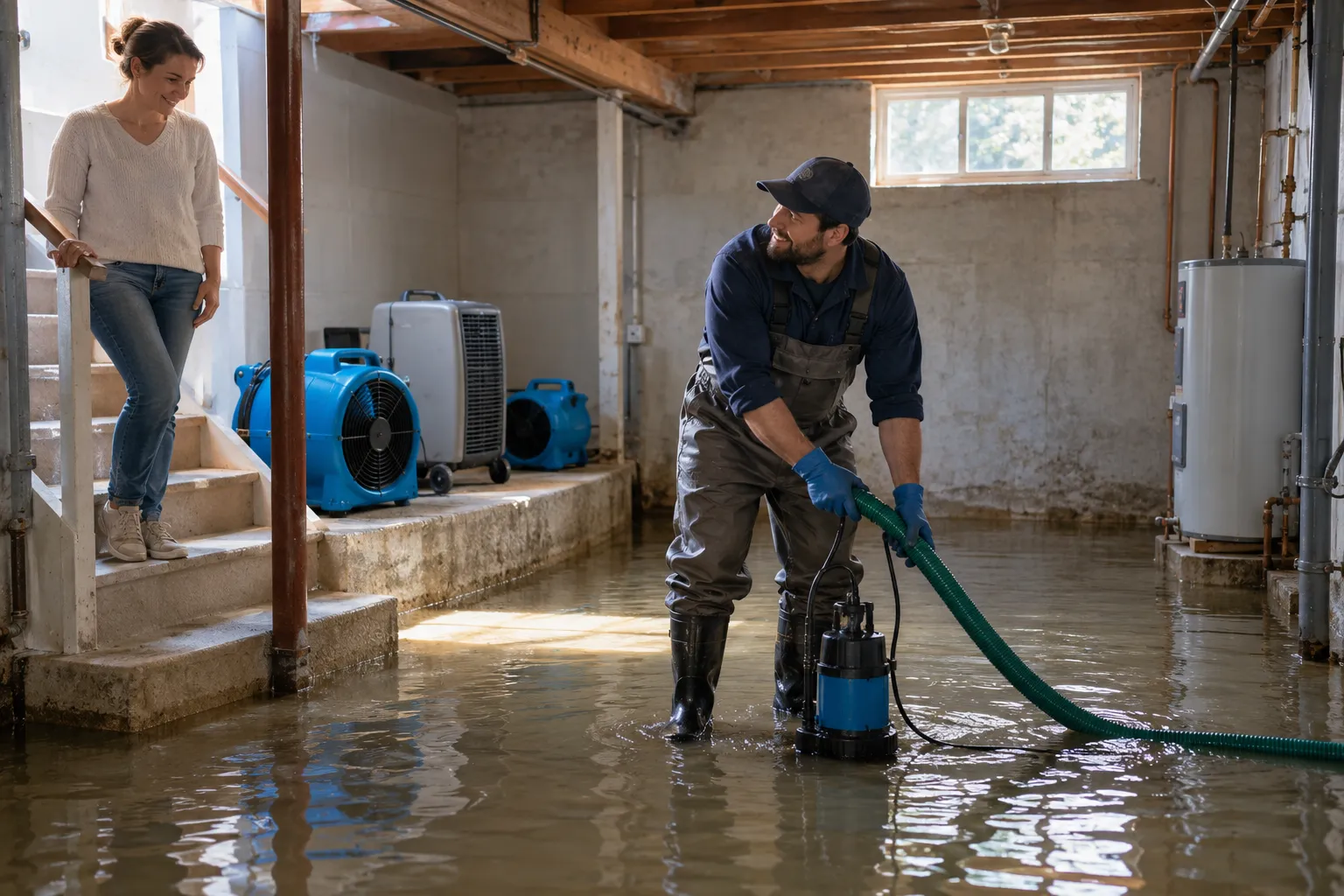Flooded Basement Cleanup in Columbia, SC